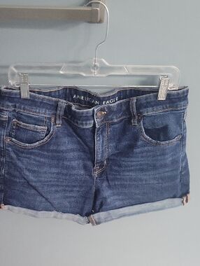 American Eagle Dark Blue Denim Jean Shorts